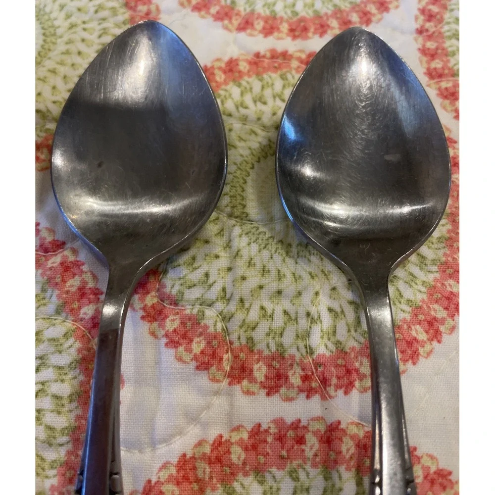 Northland‎ Oneida Love Story Stainless Flatware Soup Spoons Spoon Lot Of 4 VTG